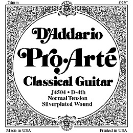 D'Addario J45 D-4 Pro-Arte Composites Normal Single Classical Guitar String