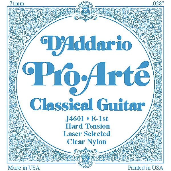 D'Addario J46 E-1 Pro-Arte Clear Hard Single Classical Guitar String