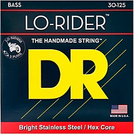 DR Strings Lo Rider MH6-30 Medium Stainless Steel 6-String Bass Guitar Strings .125 Low B