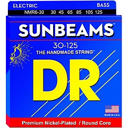 Clearance DR Strings Sunbeams NMR6-30 Medium 6-String Strings Bass Strings .125 Low B