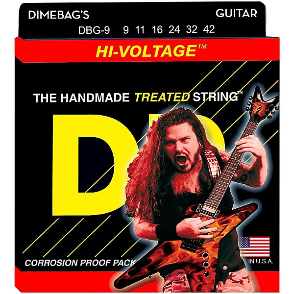 DR Strings Dimebag Darrell DBG-9 Lite Hi-Voltage Electric Guitar Strings