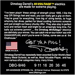 DR Strings Dimebag Darrell Hi-Voltage Electric Guitar Strings Med Lite