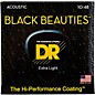 DR Strings Black Beauties Acoustic Guitar Strings Extra Lite thumbnail