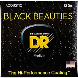 DR Strings Black Beauties Heavy Acoustic Guitar Strings