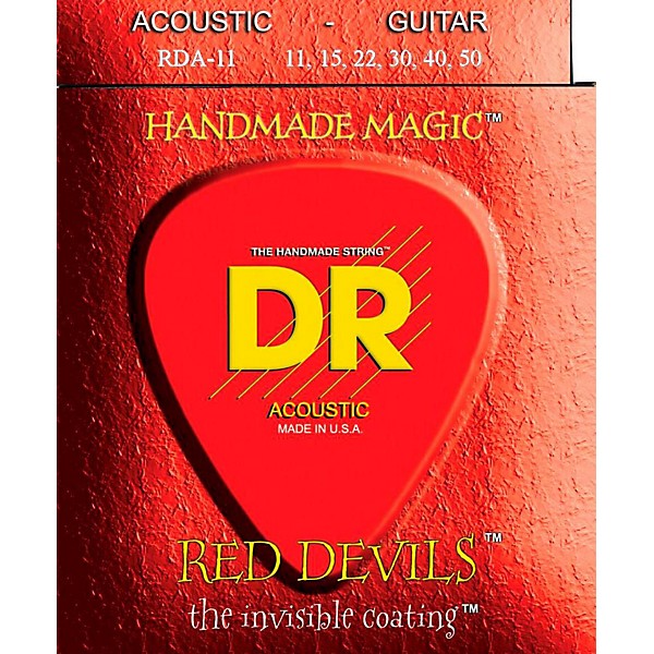 DR Strings Red Devils Light Acoustic Guitar Strings