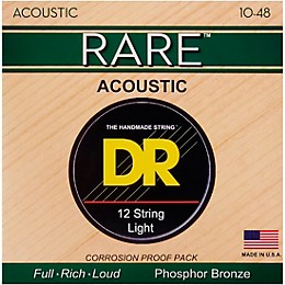 DR Strings Rare Phosphor Bronze Lite 12-String Acoustic Guitar Strings