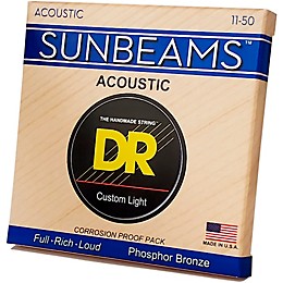 DR Strings Sunbeam Phosphor Bronze Medium Lite Acoustic Guitar Strings