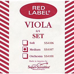 Super Sensitive Red Label Viola String Set Full