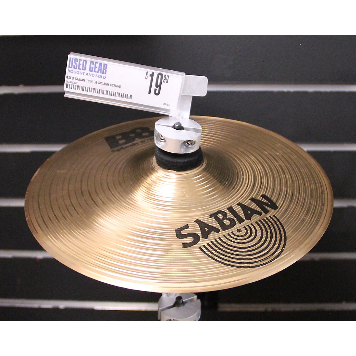 Used Sabian 10in B8 Splash Cymbal Guitar Center