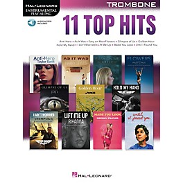 Hal Leonard 11 Top Hits for Trombone Instrumental Play-Along Book/Online Audio
