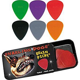 Snarling Dogs Brain Guitar Picks and Tin Box 1 Dozen .88 mm