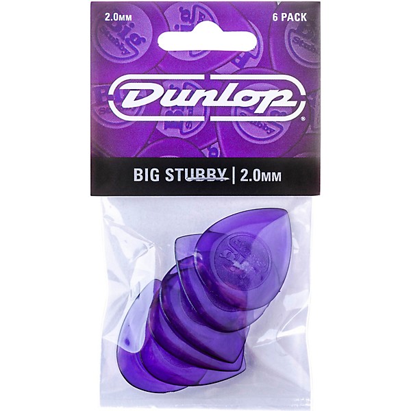 Dunlop Big Stubby Guitar Picks - 2.0 mm 6-Pack