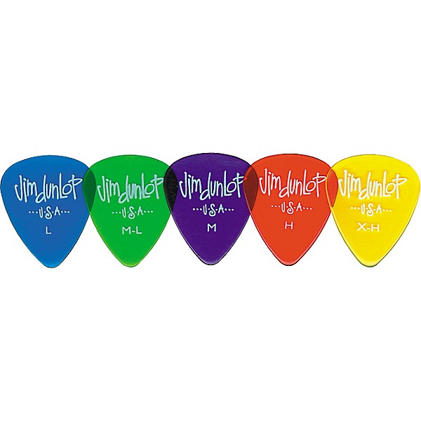 Dunlop Gel Guitar Picks M-L, Medium Light, .60 mm 1 Dozen | Guitar