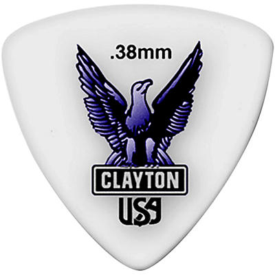 Clayton Acetal Rounded Triangle Guitar Picks .38 Mm 1 Dozen for sale
