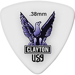 Clayton Acetal Rounded Triangle Guitar Picks .38 mm 1 Dozen