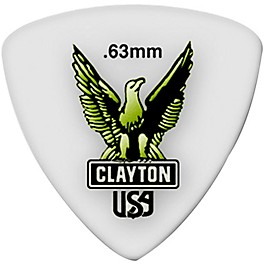 Clayton Acetal Rounded Triangle Guitar Picks .63 mm 1 Dozen Clayton Acetal Rounded Triangle Guitar Picks .63 mm 1 Dozen