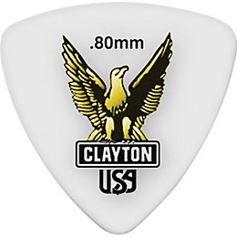 Clayton Acetal Rounded Triangle Guitar Picks .80 mm 1 Dozen
