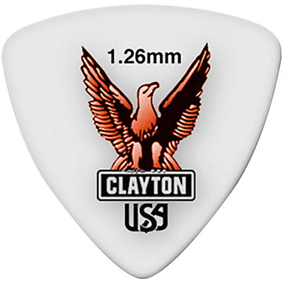 Clayton Acetal Rounded Triangle Guitar Picks 1.26 Mm 1 Dozen for sale