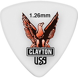 Clayton Acetal Rounded Triangle Guitar Picks 1.26 mm 1 Dozen