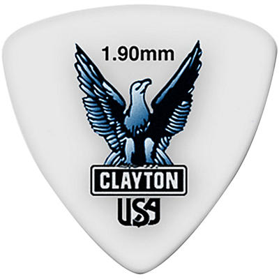 Clayton Acetal Rounded Triangle Guitar Picks 1.9 Mm 1 Dozen for sale