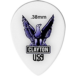 Clayton Acetal Small Teardrop Guitar Picks .38 mm 1 Dozen