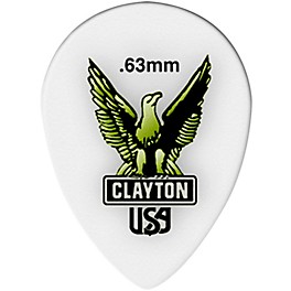 Clayton Acetal Small Teardrop Guitar Picks 1.26 mm 1 Dozen Clayton Acetal Small Teardrop Guitar Picks .63 mm 1 Dozen