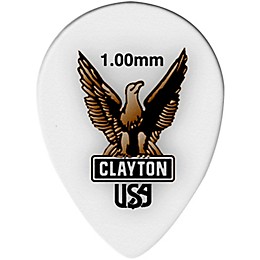 Clayton Acetal Small Teardrop Guitar Picks 1.0 mm 1 Dozen