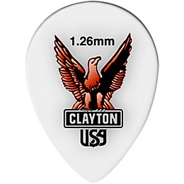 Clayton Acetal Small Teardrop Guitar Picks 1.26 mm 1 Dozen