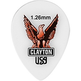 Clayton Acetal Small Teardrop Guitar Picks 1.26 mm 1 Dozen