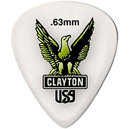 Clayton Acetal Standard Guitar Picks .63 mm 1 Dozen