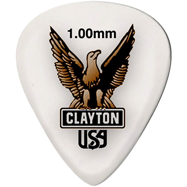 Clayton Acetal Standard Guitar Picks 1.0 mm 1 Dozen