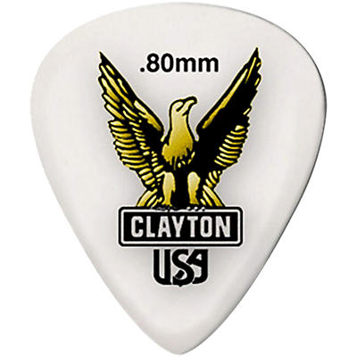Clayton Acetal Standard Guitar Picks .80 Mm 1 Dozen for sale