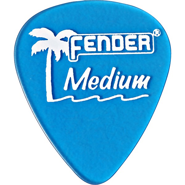 Fender 351 California Clear Guitar Picks Lake Placid Blue Medium