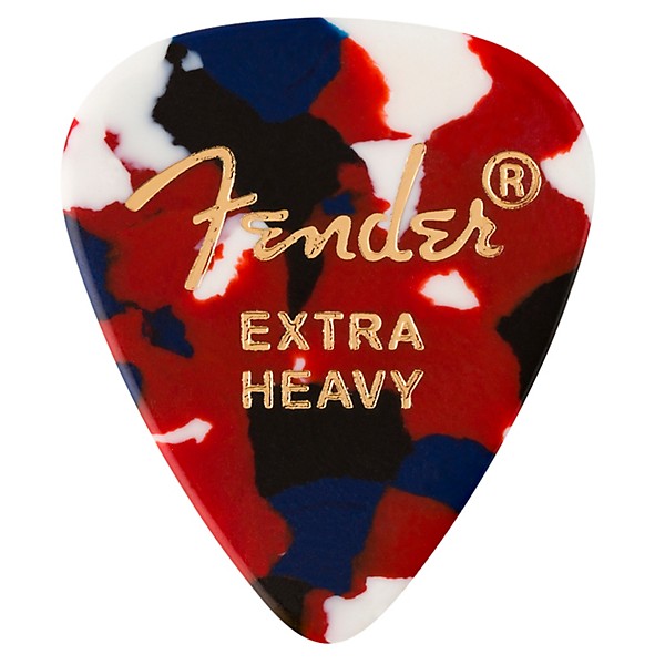 Fender Classic Celluloid Confetti Guitar Pick 12-Pack Extra Heavy 12 Pack