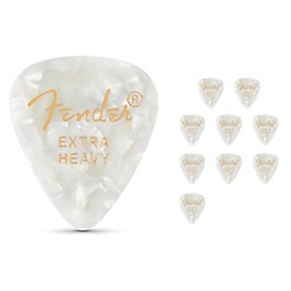 Fender 351 Premium Celluloid Guitar Picks 12-Pack Whi... Fender 351 Premium Celluloid Guitar Picks 12-Pack White Moto X-Heavy