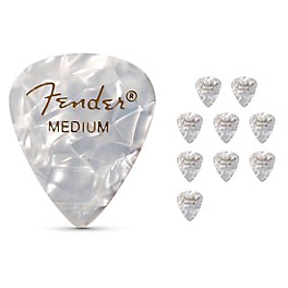 Fender 351 Premium Celluloid Guitar Picks 12-Pack Whit... Fender 351 Premium Celluloid Guitar Picks 12-Pack White Moto Medium