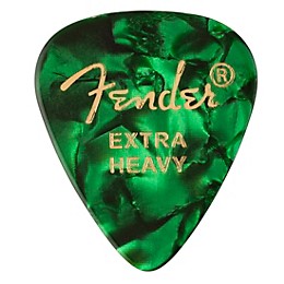 Fender 351 Premium Celluloid Guitar Picks 12-Pack Green Moto X-Heavy