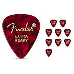 Fender 351 Premium Celluloid Guitar Picks 12-Pack Red Moto X-Heavy