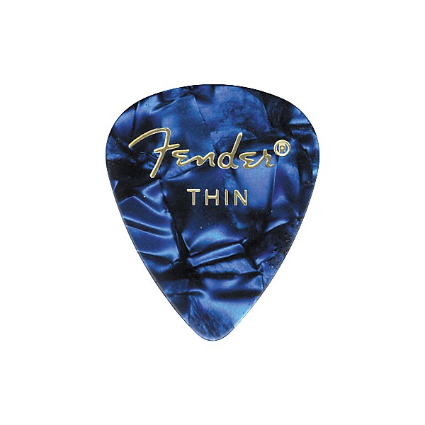 Fender 351 Premium Celluloid Guitar Picks 12-Pack Ocean Turquoise Thin
