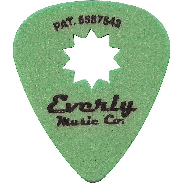 Everly Star Grip Guitar Pick Dozen Green .88 mm