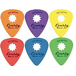 Everly Star Grip Guitar Pick Dozen Yellow .73 mm