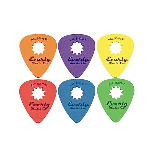 Everly Star Grip Guitar Pick Dozen Yellow .73 mm