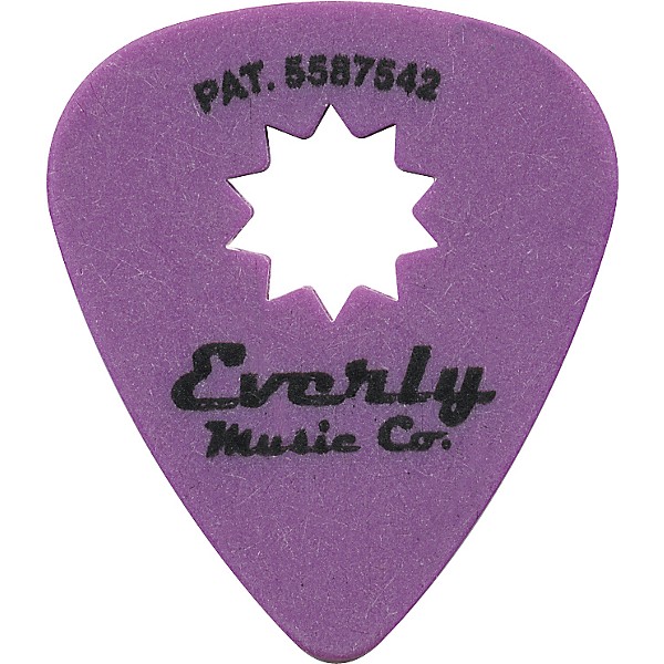 Everly Star Grip Guitar Pick Dozen Purple 1.14 mm