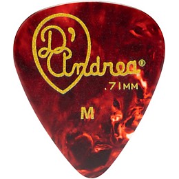 D'Andrea 351 Vintage Celluloid Guitar Picks One Dozen Shell .71 mm