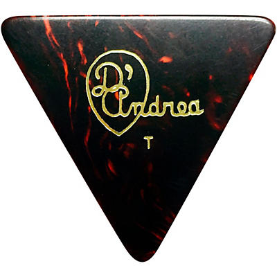 D'andrea 355 Triangle Celluloid Guitar Picks One Dozen Shell Thin for sale
