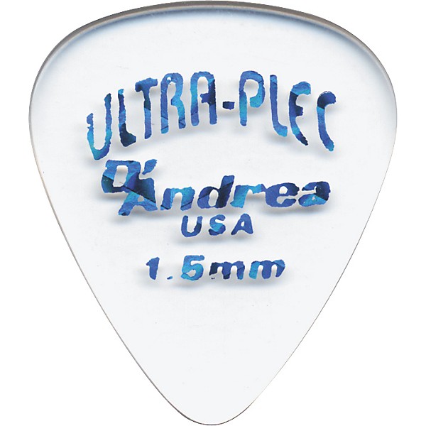D'Andrea Ultra Plec Thermoplastic Guitar Picks One Dozen Crystal 1.50 mm