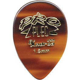 D'Andrea Pro Plec Guitar Picks Small Pointed Teardrop - One Dozen Shell 1.5 mm