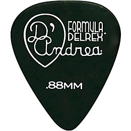 D'Andrea Delrex Delrin Guitar Picks - One Dozen Black .88 mm