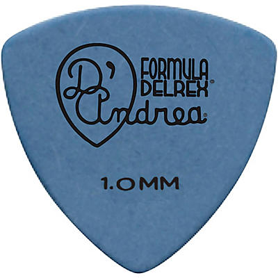 D'andrea 346 Guitar Picks Rounded Triangle Delrex Delrin One Dozen Blue 1.0 Mm for sale