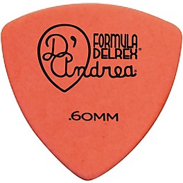 D'Andrea 346 Guitar Picks Rounded Trian... D'Andrea 346 Guitar Picks Rounded Triangle Delrex Delrin - One Dozen Orange .60 mm